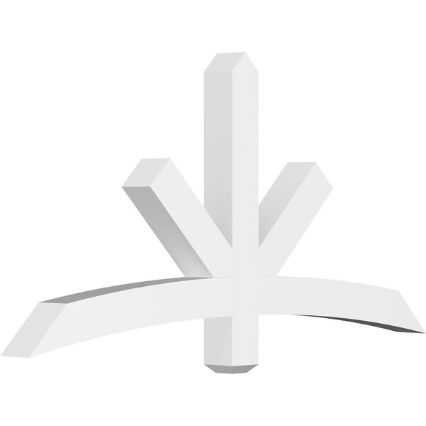 Ekena Millwork Alberta Architectural Grade PVC Gable Bracket, 60"W x 30"H x 4"D x 4"F, 12/12 Pitch GBP060X30X0404ALB00 - main